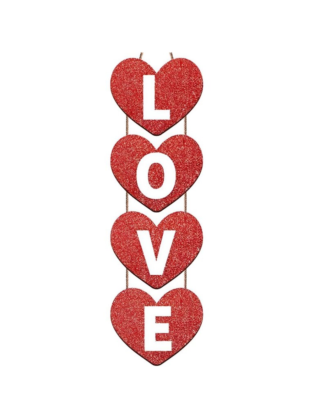 Valentines Hanging Porch Sign Love Hanging Decor Valentine's Heart Wall Decor